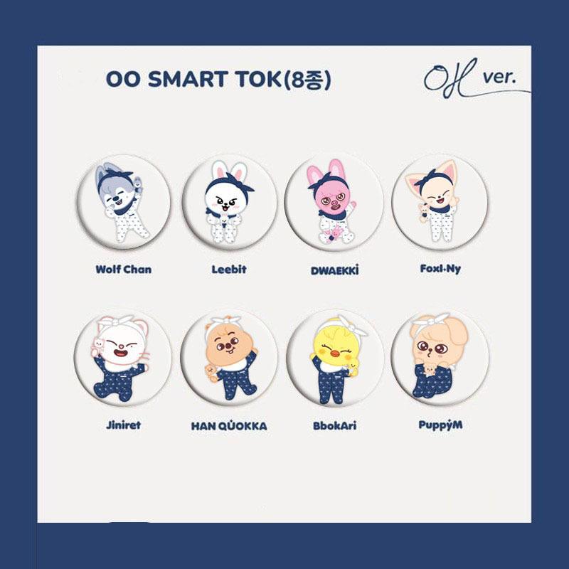 Stray Kids SKZOO Cartoon Character Pocket Mirror Keychain Portable Cute Mini Cosmetic Makeup Mirror Bag Charm Kpop Fan Merchandise Gift