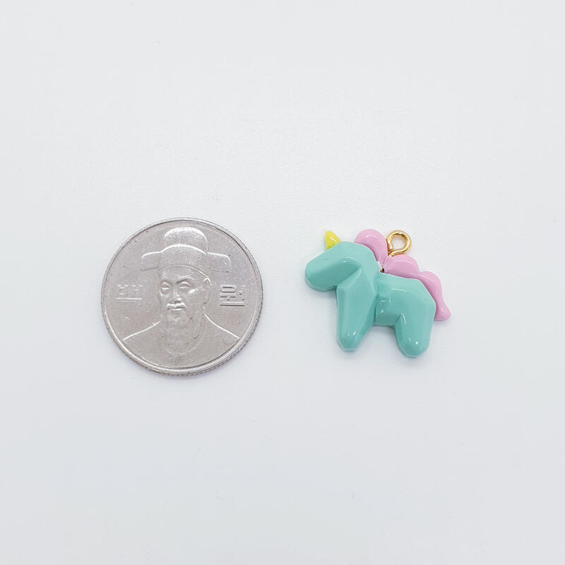 Pastel Unicorn Keychain Bead Craft Chaki Case