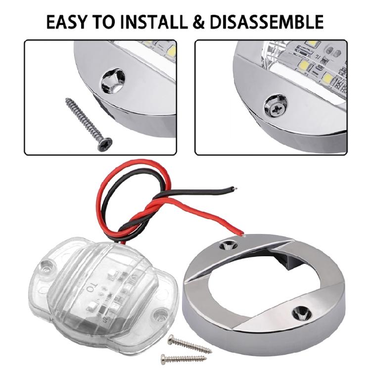 Rundes LED-Licht mit 75 mm Durchmesser für Marineyachten 12/24V Kabinen-Deckleuchten