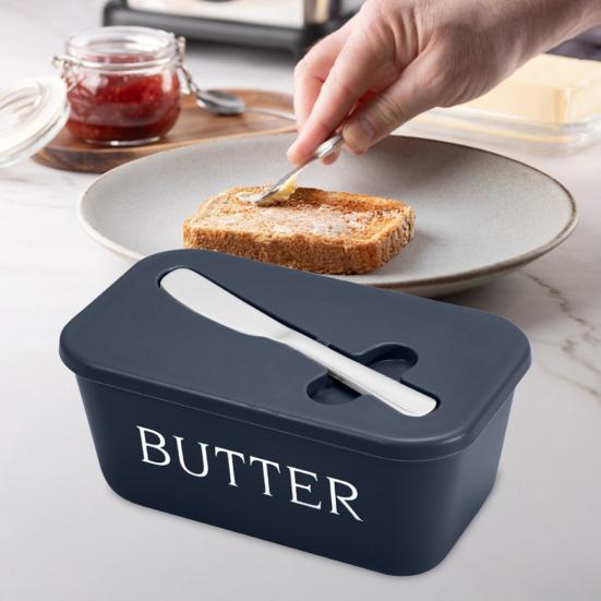 Butter Container Box with Cutter Lid Sealed Cheese Storage Box