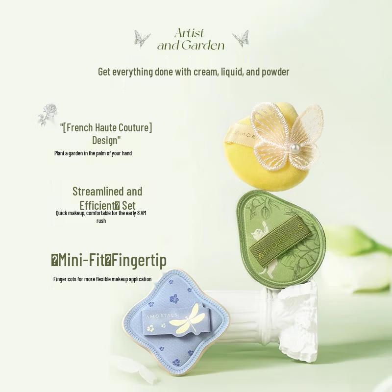 Ermutao Artist Garden Hexagonal Foundation Puff Set