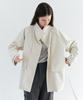AUBOUR Vent Half Trench Coat (Ivory)