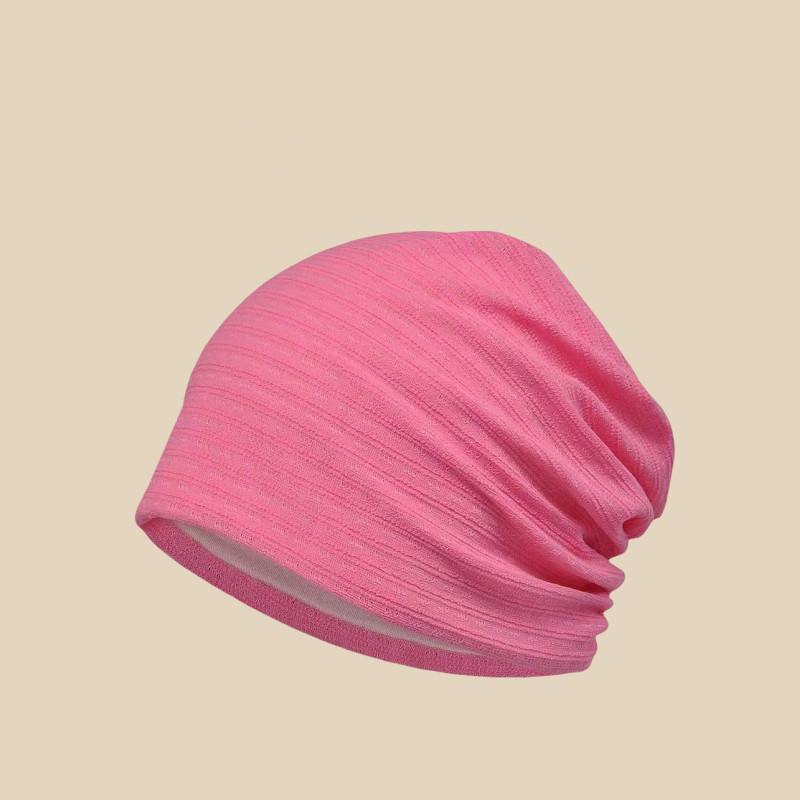 Spring and Summer Thin Bag Head Hat Female Breathable Bald Head Postoperative Windproof Headscarf Hat Four Seasons Female Models Pile Up