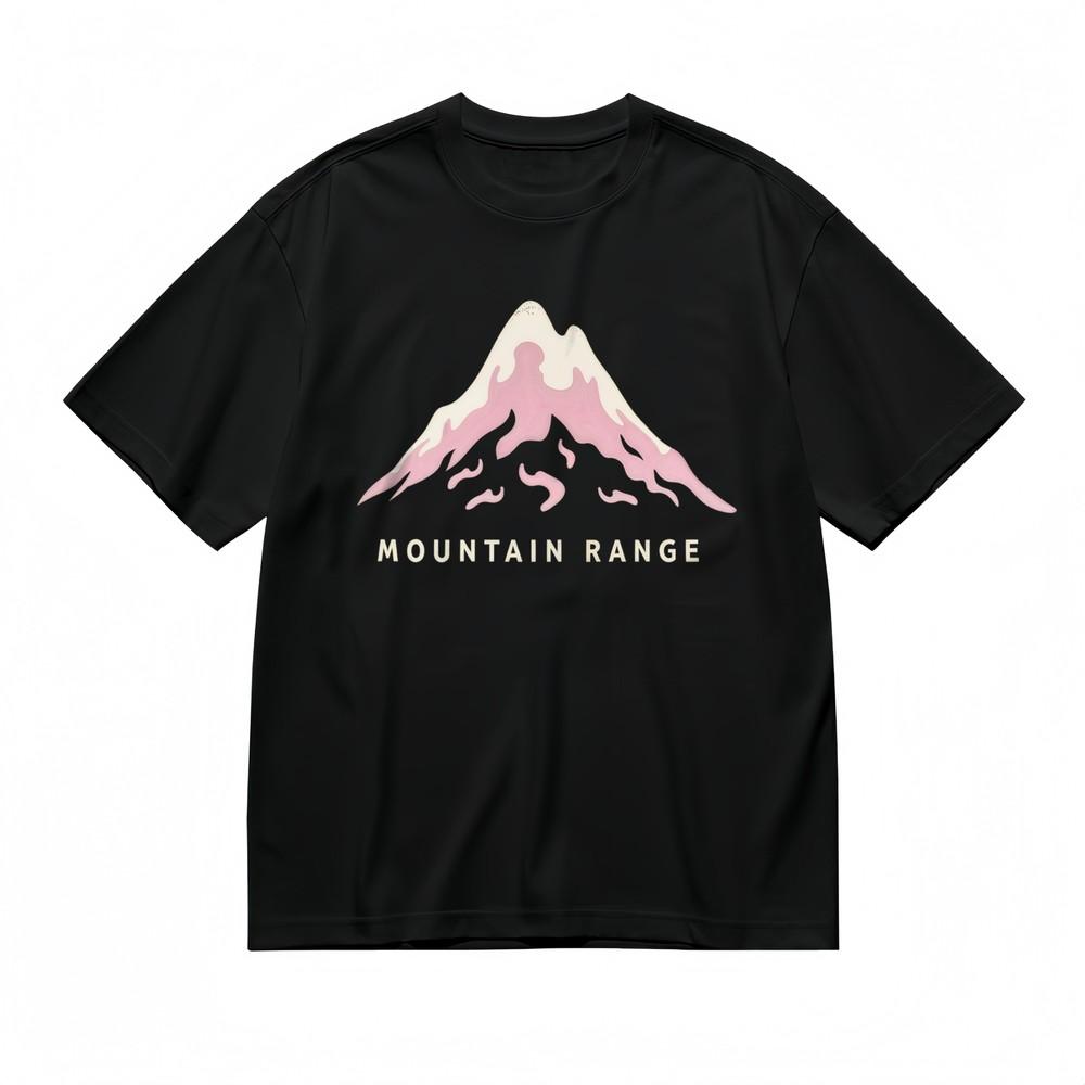 

Men s T-shirt With Alpine Minimalist Graphic Unisex Black 100% Cotton Top Summer L