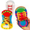 Shoelace Threading Teaching Toys Learn To Tie Shoelaces Toy Kids Toddlers Fine Motor Skills Toy Early Educational Toys Boys Girl
