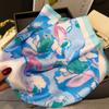 Luxury New Design Print Scarf Women Silk Scarves Bandana Hijab Neckerchief Shawl Kerchief Hair Band Foulard Lady