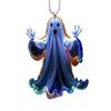 Design Luminous Ghost Acrylic Car Pendant Halloween For Car Interior Decoration