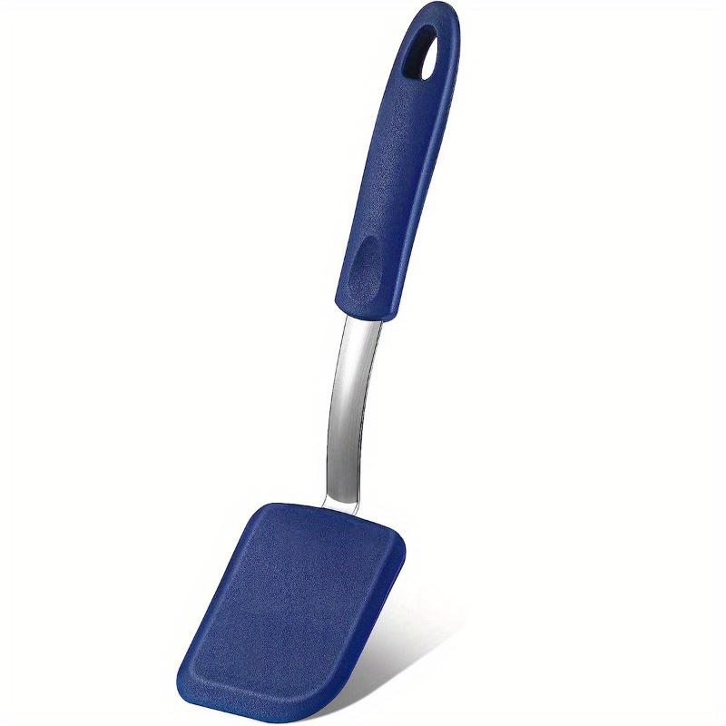 

Blue Silicone Spatula with Ergonomic Handle Flexible, Heat Resistant, Non Scratch Kitchen Tool for Cooking, Baking, and Flipping Eggs, Pancakes синій