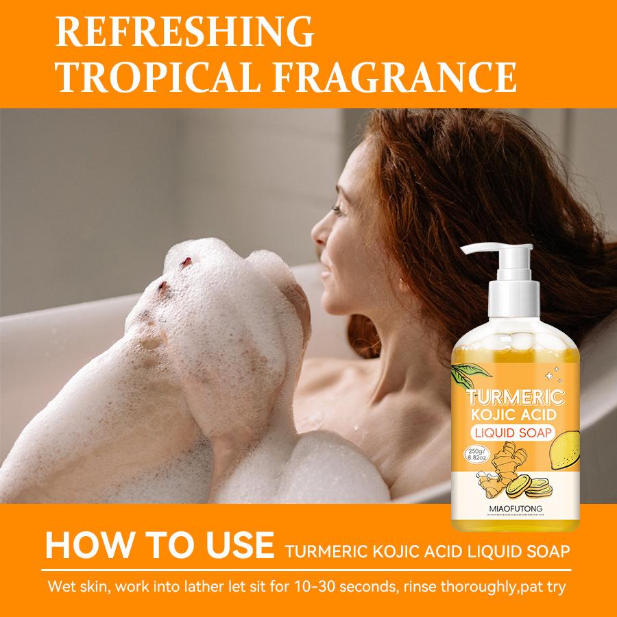 Turmeric Soap Bath Handmade Soap Moisturizing Oil Control Deep Cleansing and Moisturizing Skin Bath Gel