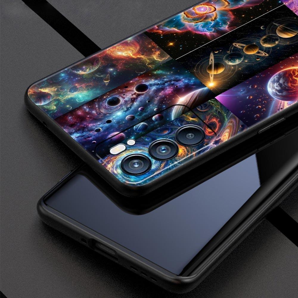 Universe Starry Sky Moon Phone Case For Oppo Reno 13 12 11 10 7 F Find X5 X6 A98 A80 A79 A78 A57 A54 A31 A17 Pro Soft TPU Cover