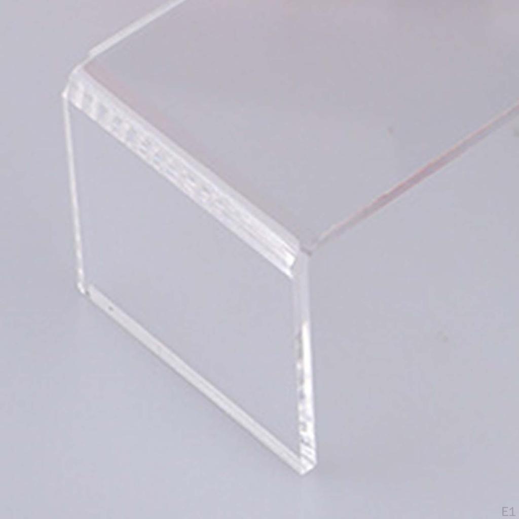 3 Pcs Acrylic Display Stands Shelf Brackets Ladder Tiered Rectangle for Dolls Figures