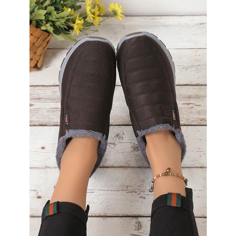 Men s shoes, men s casual shoes, warm, fleece, thickened, anti-slip, lightweight snow boots 48