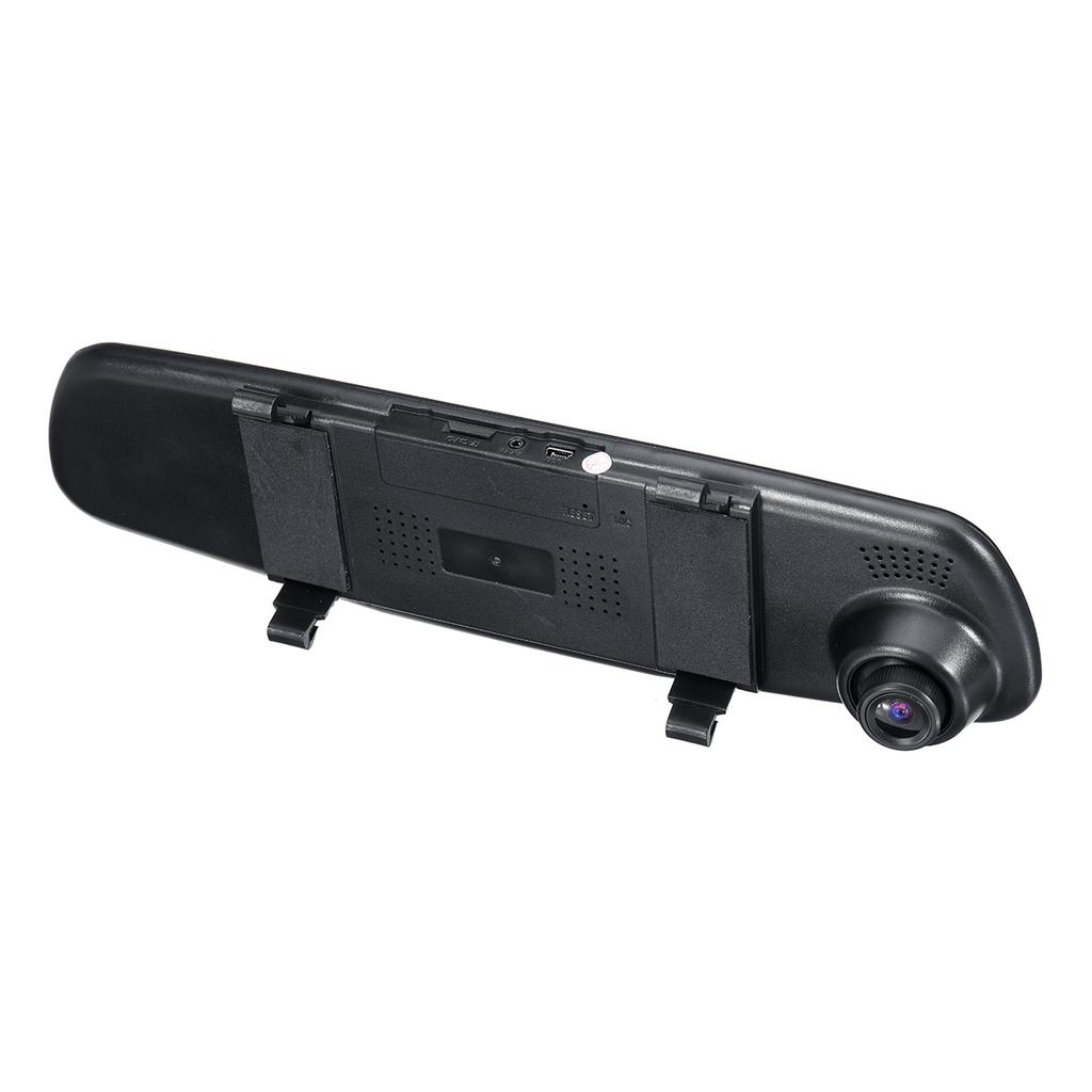 New 4.3 Inch Dual Lens 1080P 170 Degree Car DVR Dash Cam Video Recorder 720p 140 Degree Rear View Mirror Camera