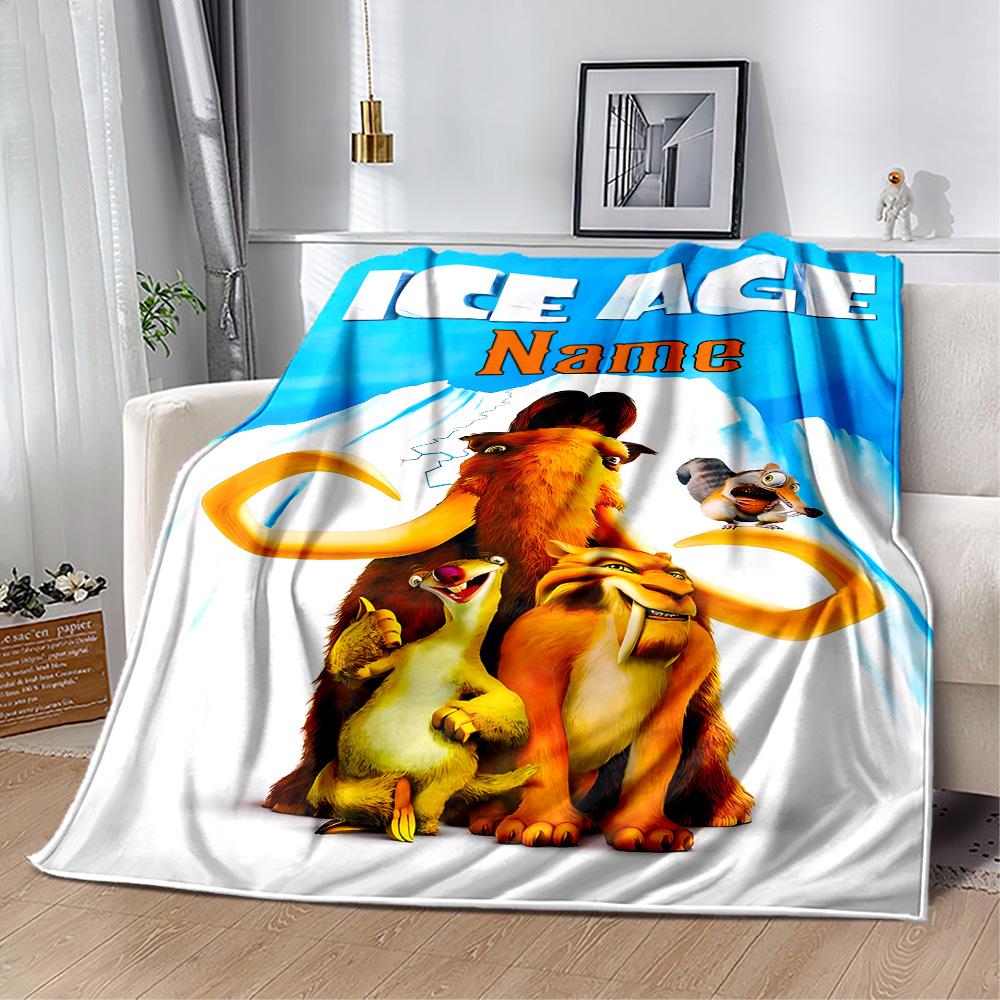 Eiszeit Abenteuerdecke Warmherzige Dekoration Geeignet für Bettwäsche Stuhl Sofa für Alle Anlässe Stilvolle Dekoration Einzigartiges Geschenk für Familie und Freunde Camping