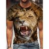3D Tiger Lion T Shirt Men Women Summer Fashion Short Sleeve Printed Animal T-Shirt Cool Tops Tees Shirt