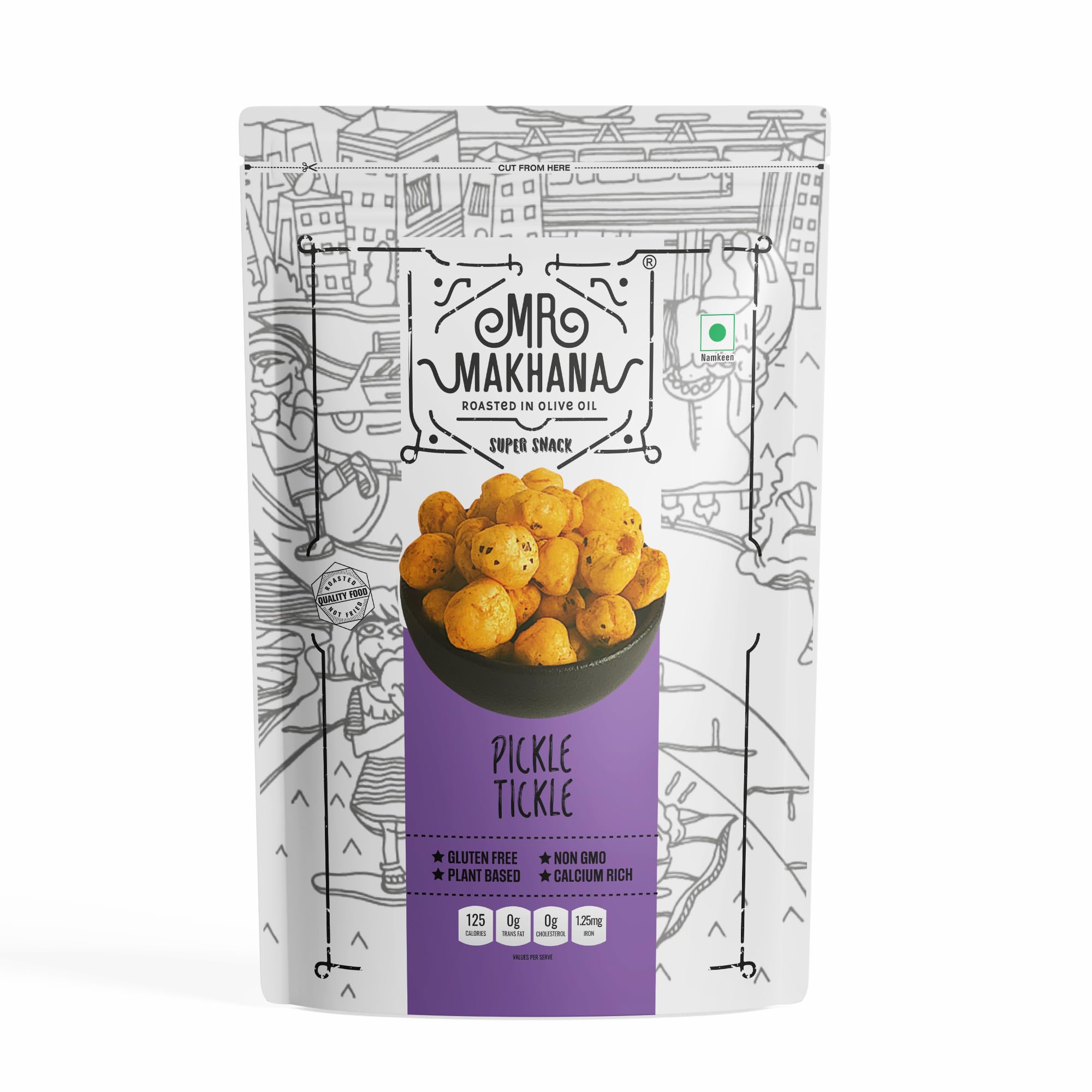 

Mr. Makhana Roasted Makhana and Foxnuts | Healthy Snacks | Gluten Free | MSG Free | Antioxidant | Rich Calcium | Zero Trans Fat | Zero cholestero