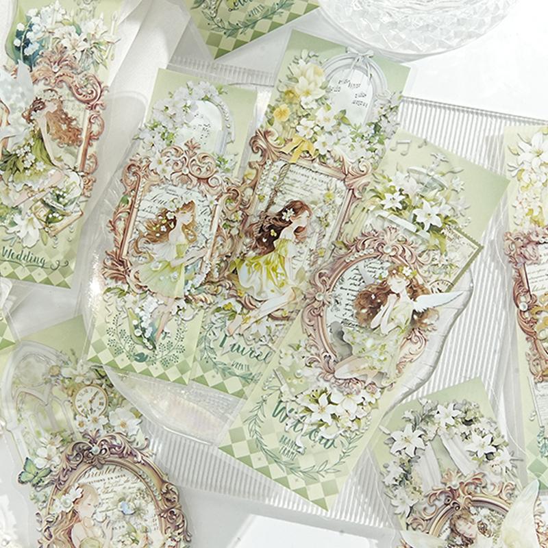 4 Stile Garten Ode Serie Blumenfee Landschaftsgestaltung Aufkleber Handbuch Materialien DIY Scrapbooking Fotorahmen Karte Tagebuch