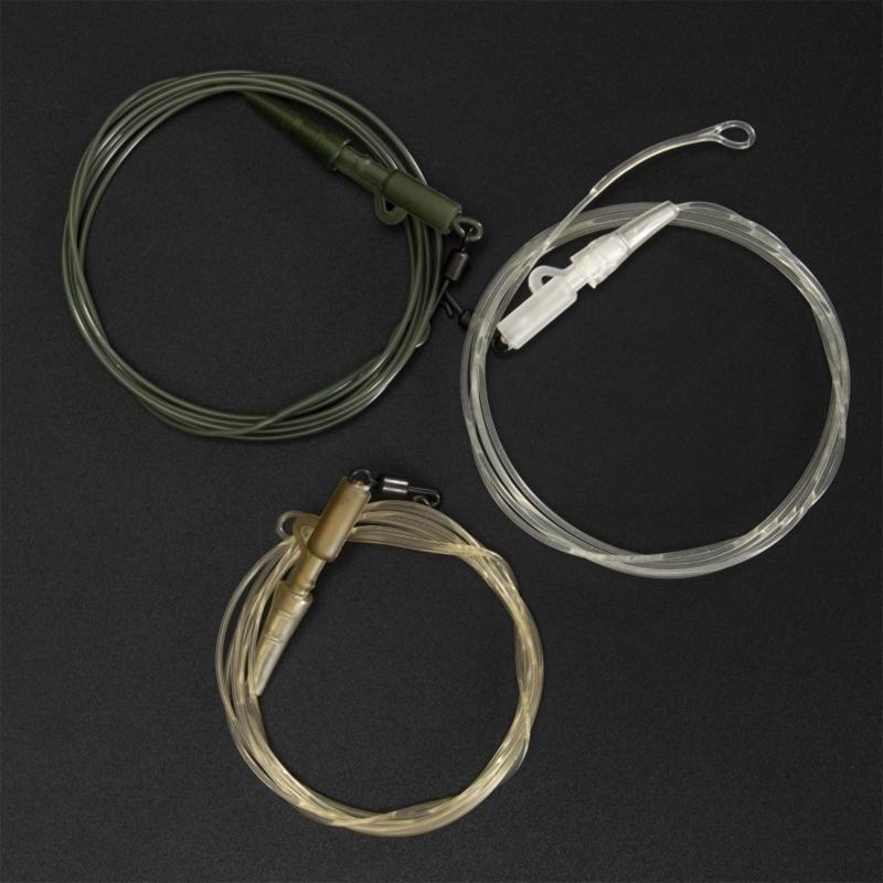 45LB Fishing Accessories Durable Leading Line Fluorocarbon Wire with Swivels 1pc