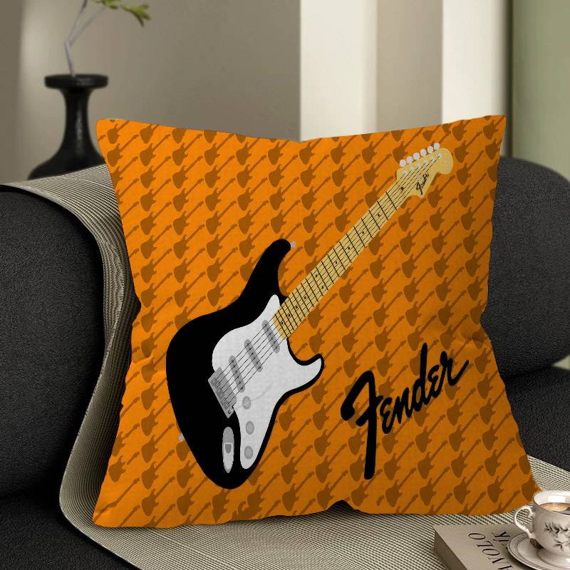 

F-Fender G-Guitar pillow cover sofa cushion cover home room decoration children gift 12x12Inch