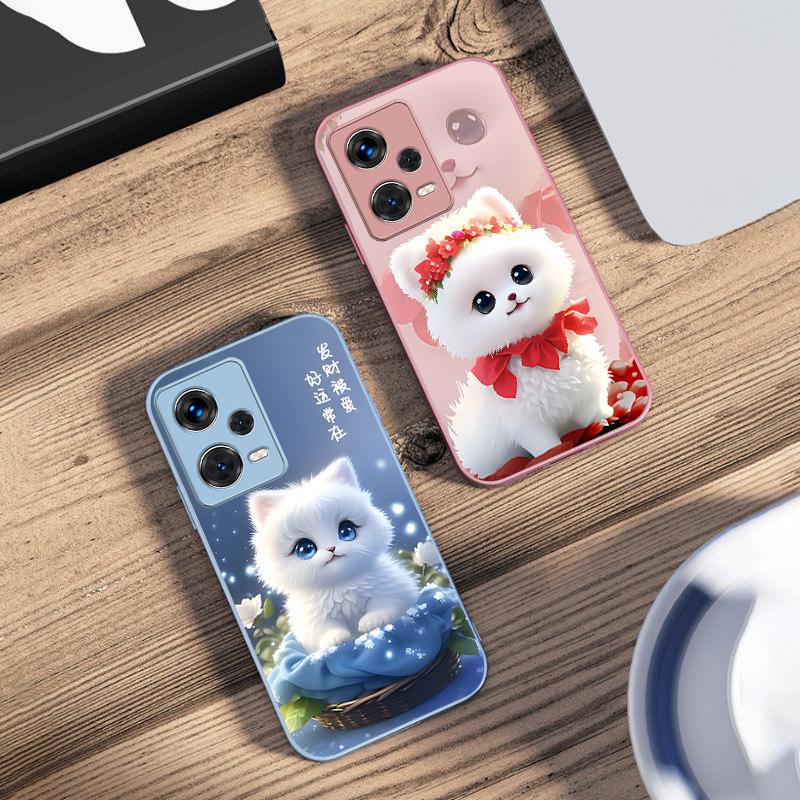 Cățeluș Drăguț Verde Pentru Xiaomi 14 Ultra 13 Lite Redmi Note 13 11 Pro 12 Plus Poco X6 3 Pro F4 6 GT Carcasă Telefon din Sticlă Călită