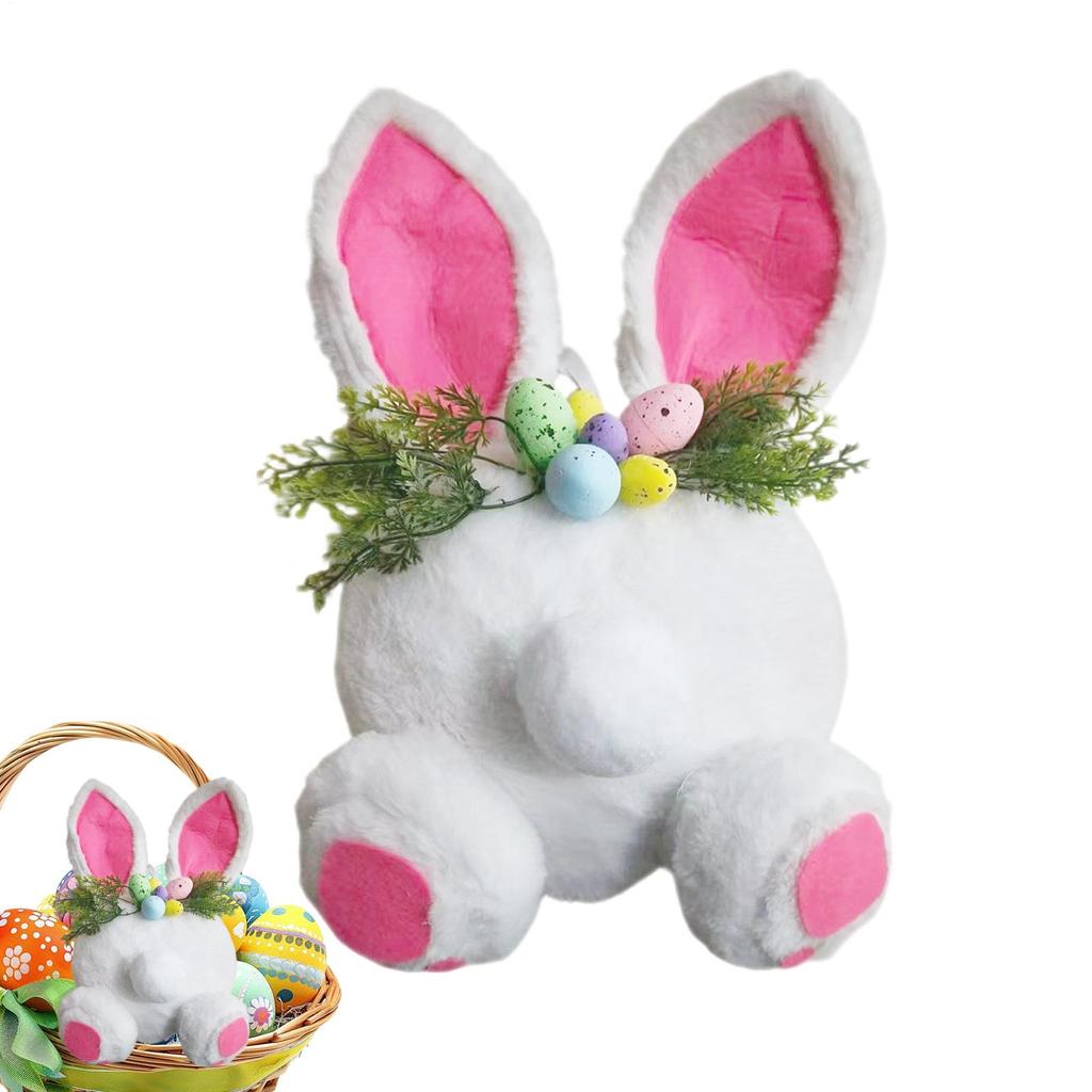 Easter Rabbits Butt Wreath Spring Garland Easter Decor DIY Cute Bunny Butt Home Wall Decoration For Porch Yard Living Room