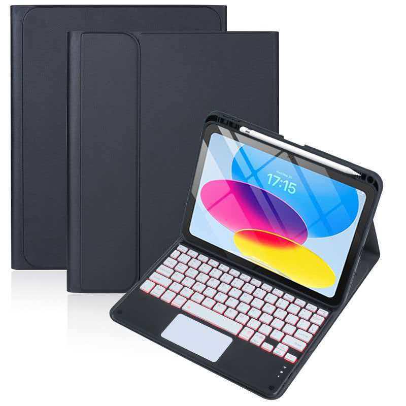 iPad Air 11" Tablet Protective Case with Colorful Backlit Keyboard & Pen Slot, for 10.2" Models