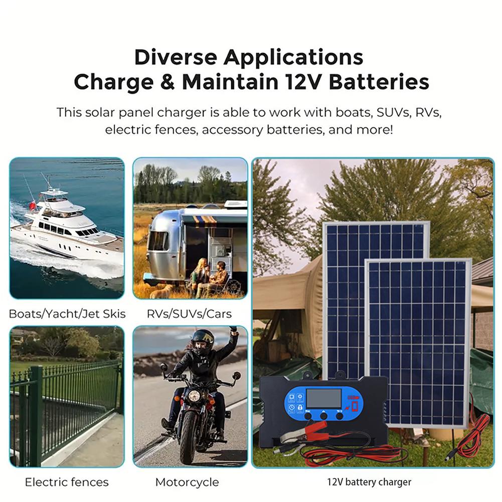 Complete Solar Charging System Mobile EV Charging 10W Solar Controller Comprehensive Accessory Kit Efficient Energy Absorption