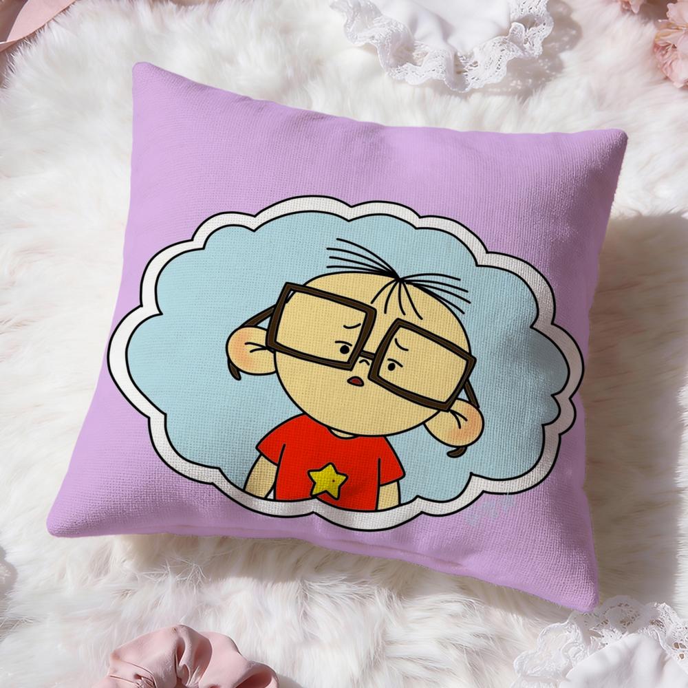 Cartoon B-Big Ear Tutu Cushion Cover Premium Comfort Reversible Pillow Cove -Two in One Design for Any Room & Car Interior