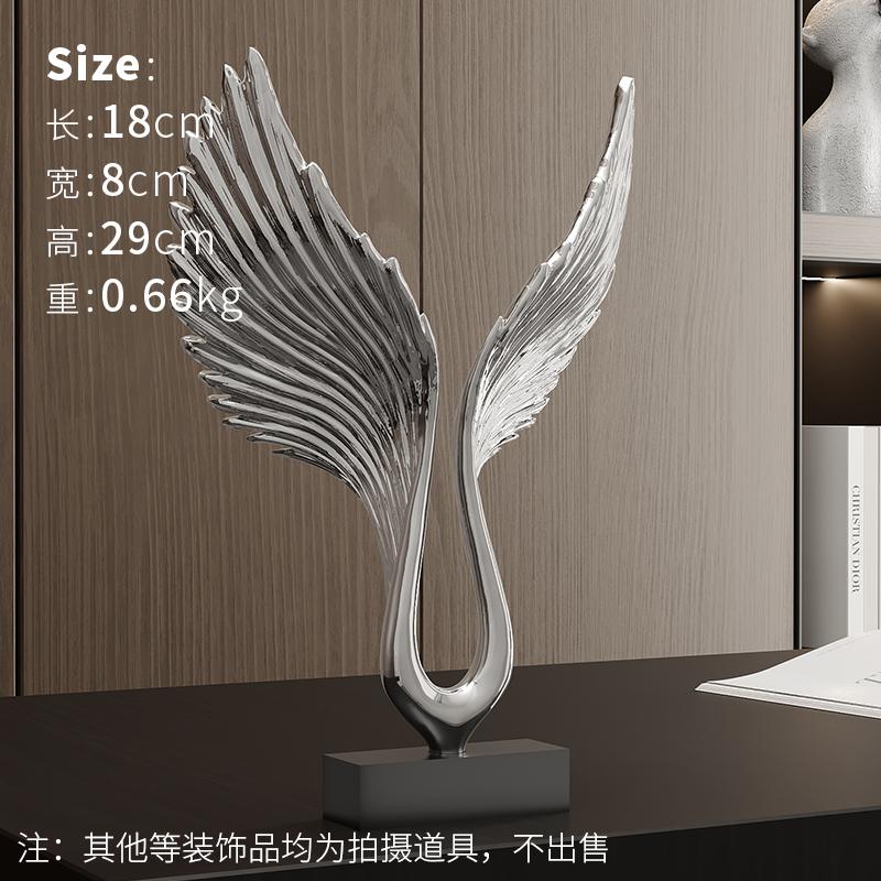 The Sculpture of Da Peng Spreading His Wings Is Luxurious and Light Creative Art Sculpture Eagle Wing Statues Home Decor