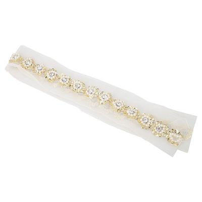 1 Yard Künstliche Perle Perlen Bestickte Spitze Band Borte Band DIY Nähen Basteln Applikation (# 2)