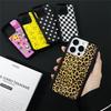 Wildblume Glückliches Mädchen Miau Handyhülle für iPhone 12 13 14 15 16 Pro Max Plus 17Pro Max 3D Welpe Leopard Wellengitterstoff wf Hülle
