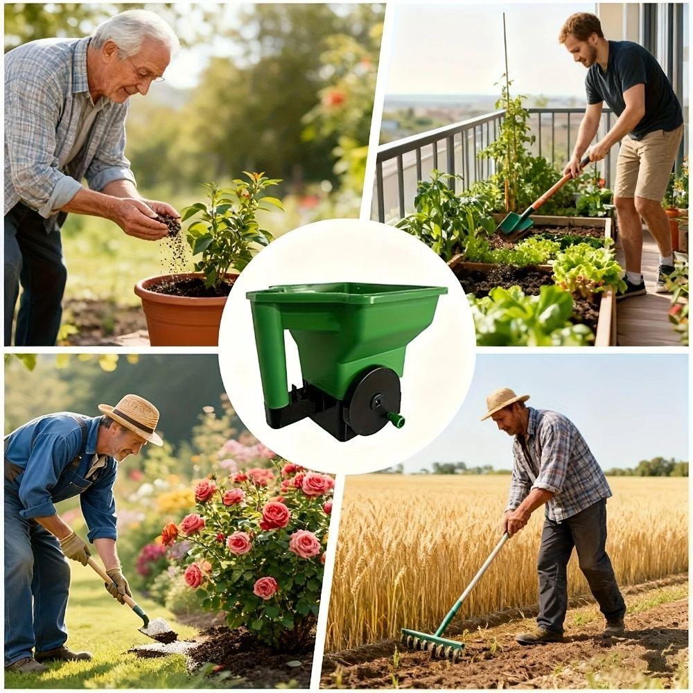 Easy Crank Hand Crank Spreader Even Dispersal Multipurpose Dispenser Daily Planting