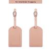 Customizable Soft PU Leather Luggage Tag with Logo and Travel Info Slot