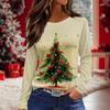 Women's Daily Casual Long-sleeved Printed O-neck Top