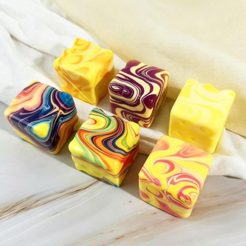 Soft Simulated Cheese Sensory Stress Relief Toy Stretchable Soft Ice Slow Rebound Random Color