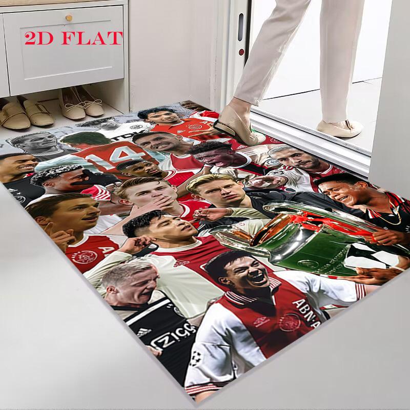 AFC Ajax logo Koberec pro obývací pokoj, ložnici, domácí dekoraci pohovky, protiskluzová podložka na hraní pro děti