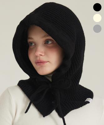MACKY Thin String Balaclava Black
