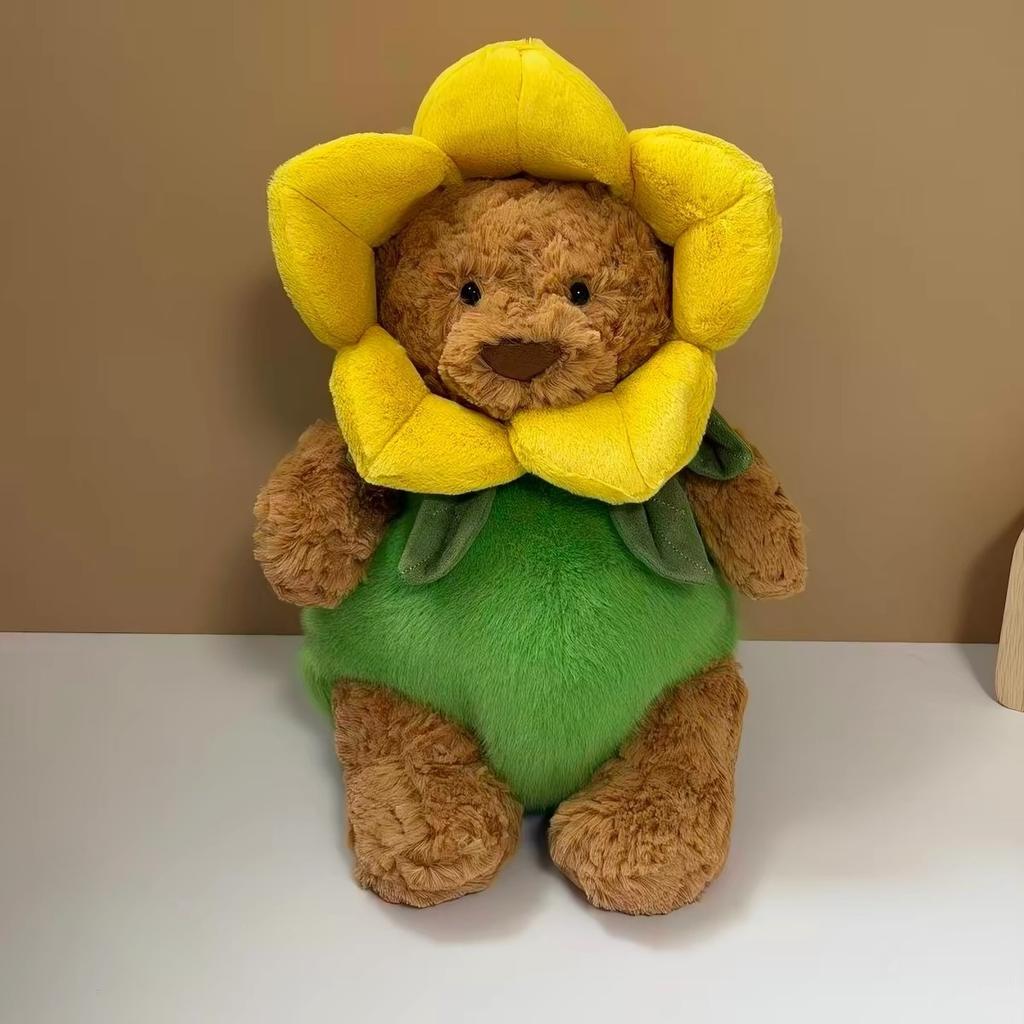 JC Bee Bär Plüschtier Weicher Heilender Begleiter Niedlicher Trend Bär Puppe Schreibtischdekoration Zimmer Geburtstag Festival Spielzeug Geschenk Für Kinder