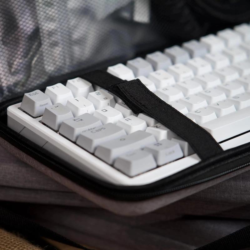 1pc EVA Hard Case for Mechanical Keyboard 61% To Full Size, Waterproof Shockproof Protective Sleeve for Gaming Office Travel