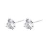 "Sterling Silver Heart-Shaped Zircon Earrings for Women - Simple, Elegant, and Luxurious."