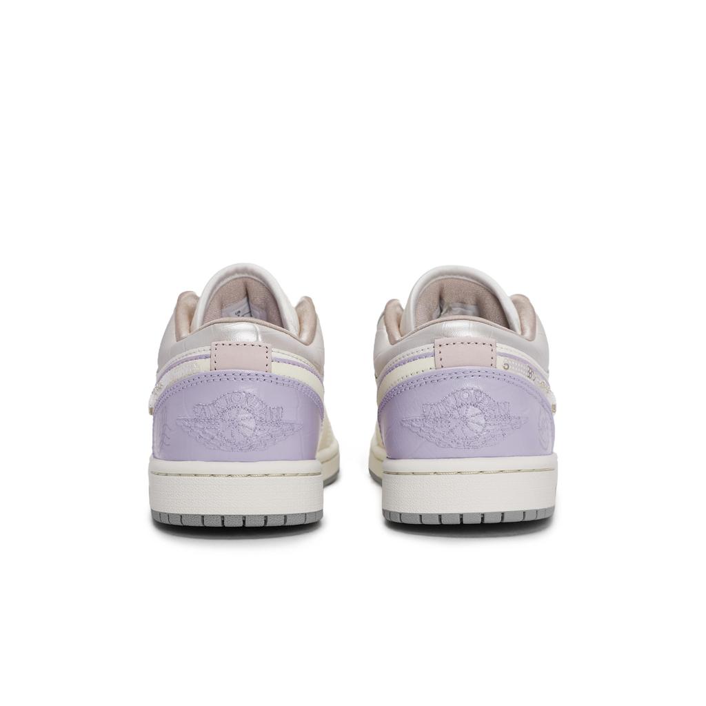 Jordan Air Jordan 1 Vintage Basketball Shoes Unisex Low top Beige/White/Silver/Purple IH7323-100(Team1189-)