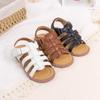 Sommer Mode Neutrale Einfarbige Kindersandalen PU-Leder Rutschfest Verschleißfest Gummi Material Offene Zehen Strand Sandalen