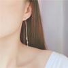 Purple Gold Fringed Ear Line Temperament Simple Color Gold Plated Rose Gold Earrings
