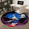 1pc Sonic the Hedgehog Round Carpet - Anime Design Office Chair Mat, Non-Slip Rug for Home Decor, Seasonal Gift, Suitable for Office, Living Room