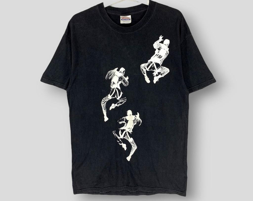 Vintage 90s WK interact eddy desplanques fotofolio T-Shirt collectible human body in motion mural art tee photography merch black Medium
