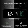 Mirror Digital Alarm Clock Temperature Date 2 Levels of Brightness Adjustment Snooze Table Clock 12/24H Night Mode LED Clock