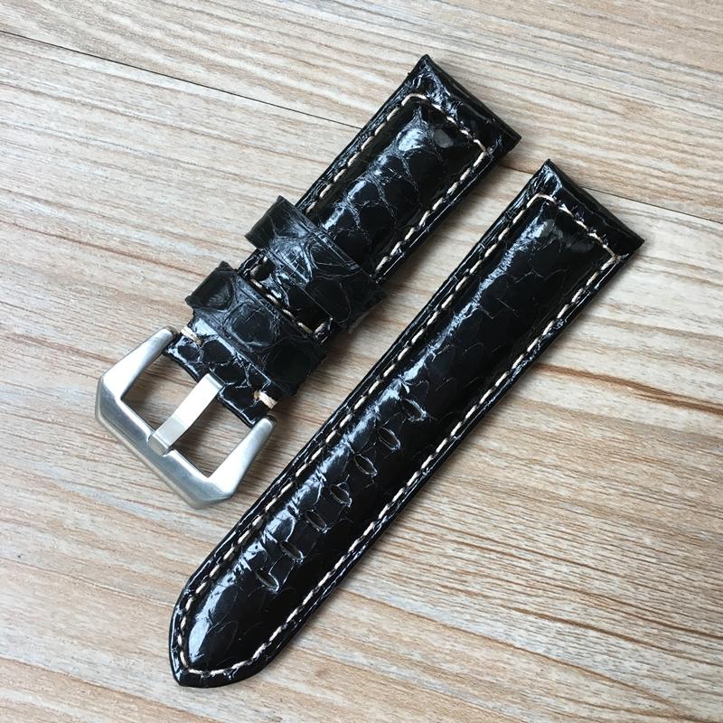 Модный кожаный ремешок для часов ручной работы 22 мм 24 мм — фото 7