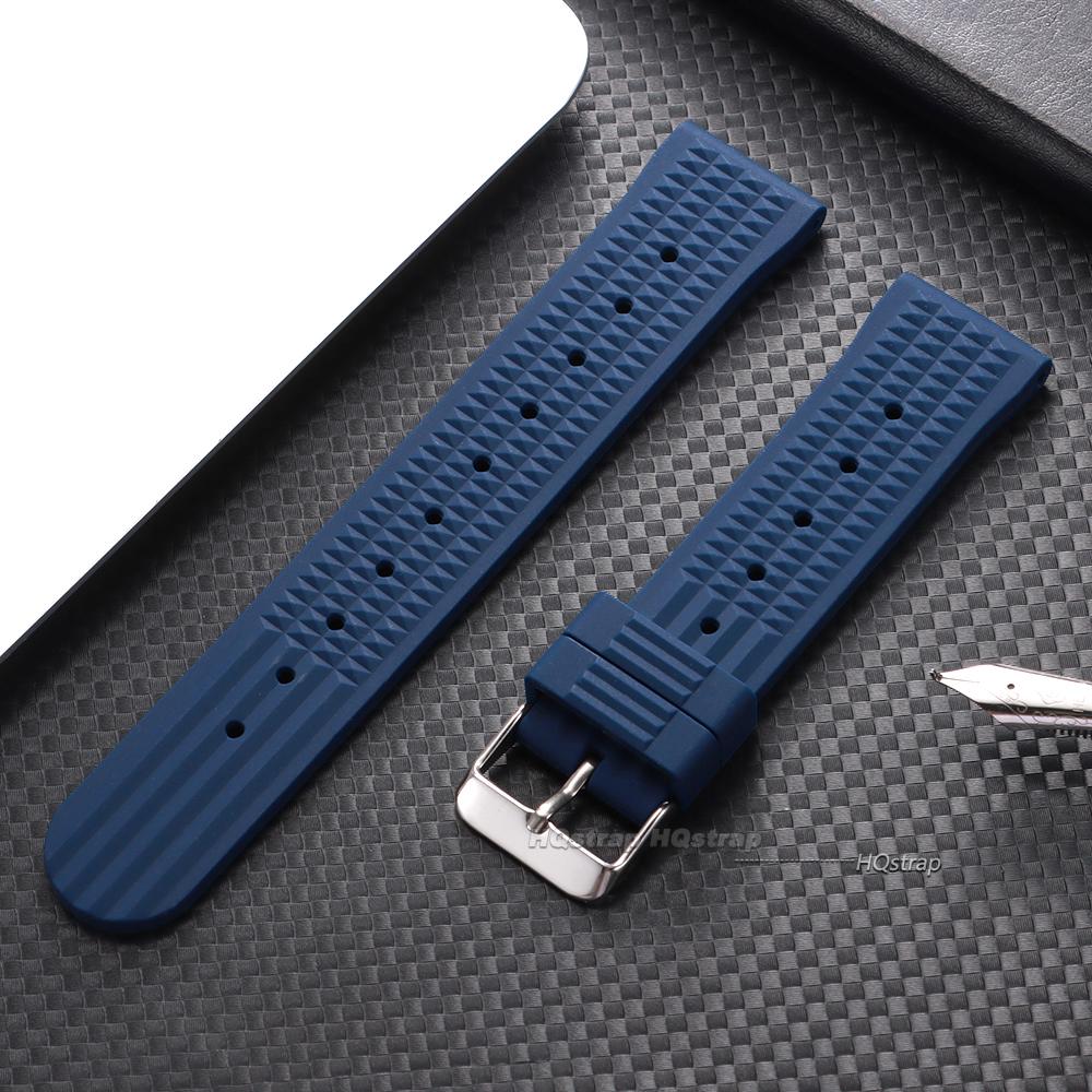 Premium Rubber Watch Band for Seiko Soft Universal 20mm 22mm Silicone Strap Replacement for Water Ghost Waterproof Watchbands
