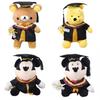 Cute Graduate Teddy Bear Plush Toy Soft Pp Cotton Stuffed Animal For Graduation Gift