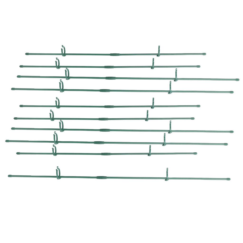 Kit di Pali di Supporto per Piante, 10 Pezzi 40cm 30cm Pali di Supporto per Piante da Giardino con 20 Pezzi Fibbie e 10 Pezzi Tubi di Collegamento per Supportare Pomodori,